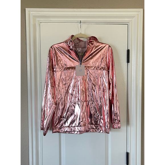 BNWT Jacket Hoodie Girls Metallic Rose Windbreaker More Than Magic XL (14/16) - Picture 2 of 6